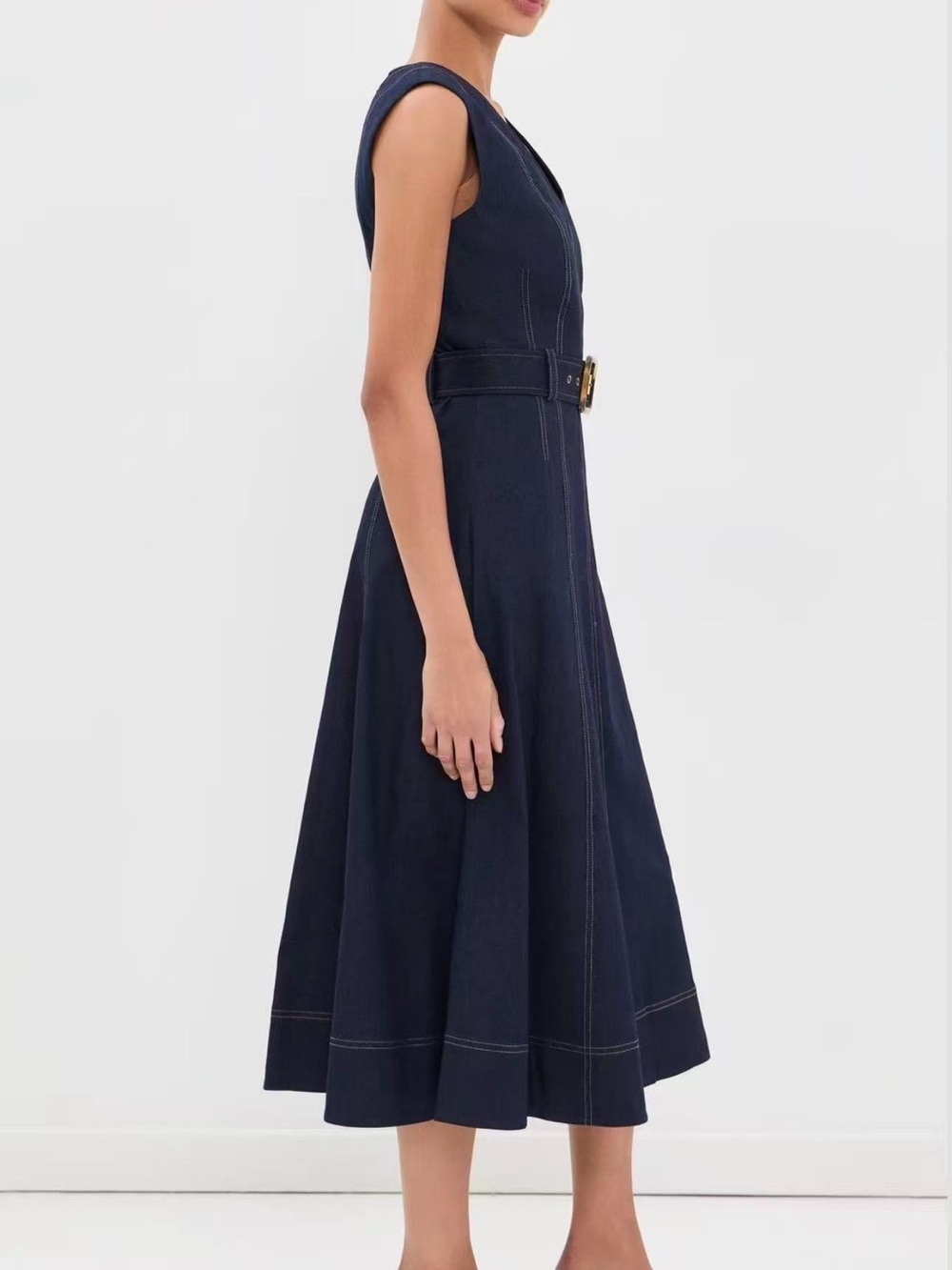 NWOT Veronica Beard Cosette Dress in Midnight Wash, Size US 0/2/4/6/8/10 - Picture 9 of 16